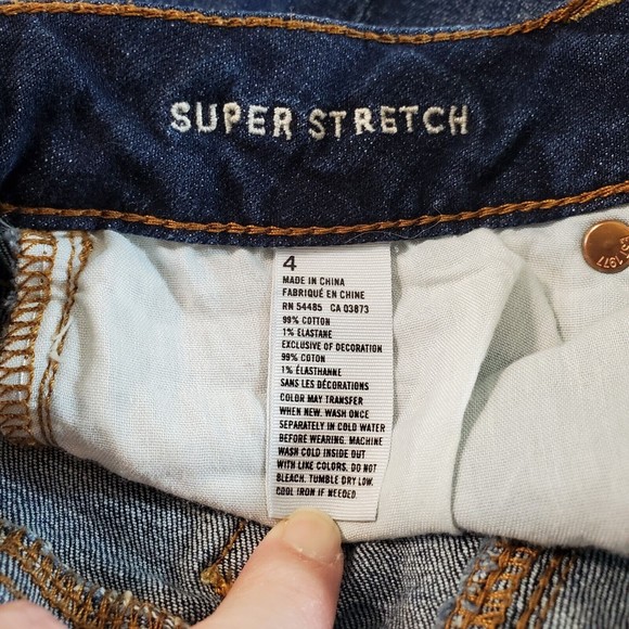American Eagle Outfitters Super Stretch Womens Size 4 Shortie Denim Jean Shorts - Picture 4 of 13